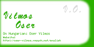 vilmos oser business card